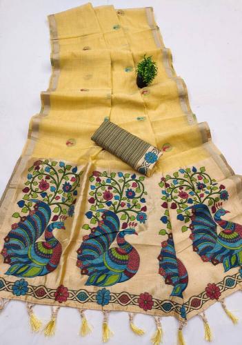 Anupama muga cotton wholesale saree shops in surat
